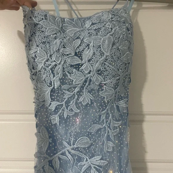 Light blue prom dress (right pictured) - Picture 6 of 7